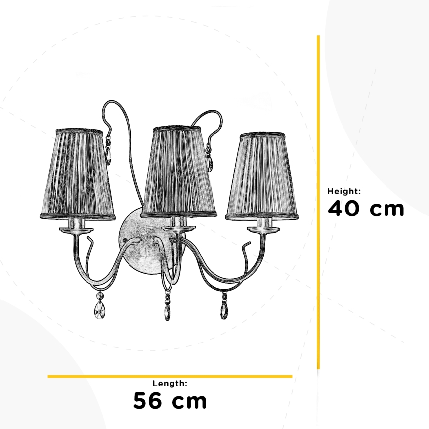 ONLI - Iluminação de parede DELIA 3xE14/6W/230V