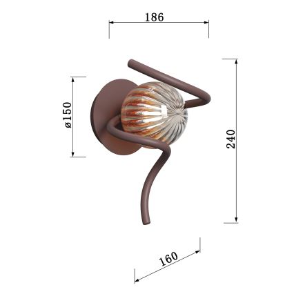 ONLI - Iluminação de parede FRIDA 1xG9/10W/230V cobre