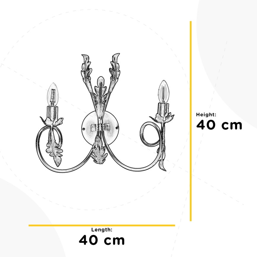 ONLI - Iluminação de parede GRETEL 2xE14/6W/230V