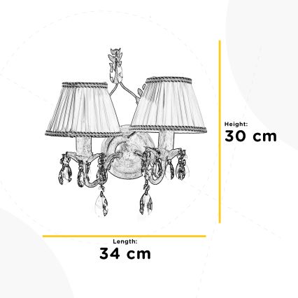 ONLI - Iluminação de parede KAREN 2xE14/6W/230V bronze