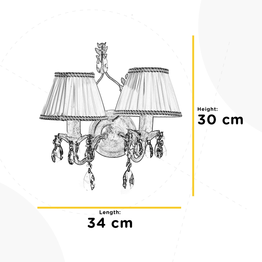 ONLI - Iluminação de parede KAREN 2xE14/6W/230V bronze