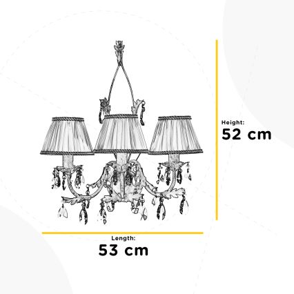 ONLI - Iluminação de parede KAREN 3xE14/6W/230V dourada