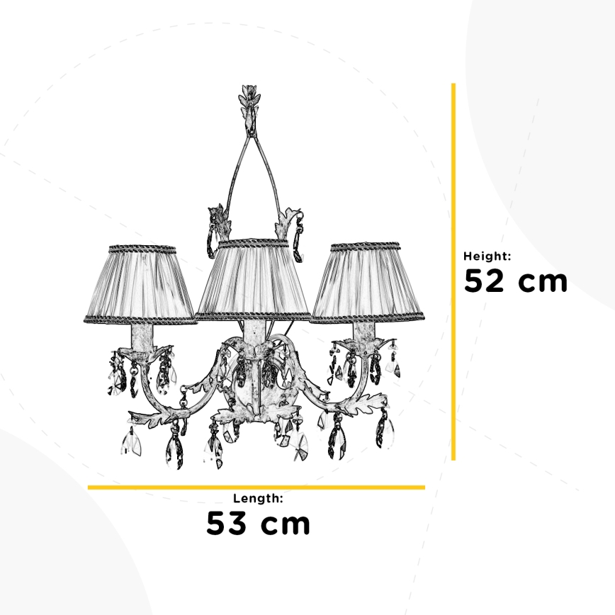 ONLI - Iluminação de parede KAREN 3xE14/6W/230V dourada