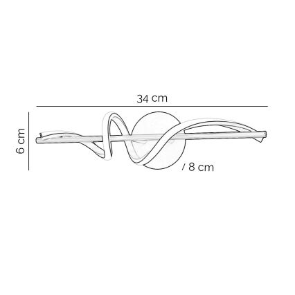 ONLI - Iluminação de parede LED TWIST LED/25W/230V 4000K preto