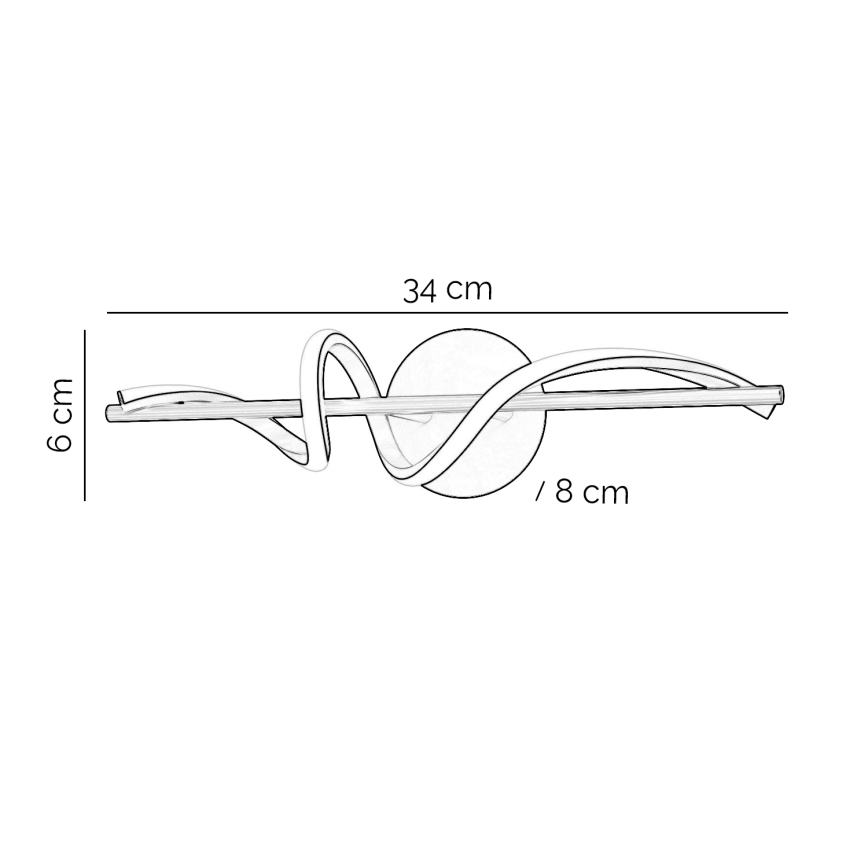 ONLI - Iluminação de parede LED TWIST LED/25W/230V 4000K preto