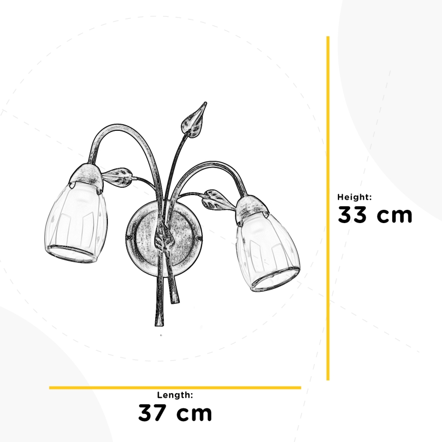 ONLI - Iluminação de parede LILIANA 2xE14/6W/230V