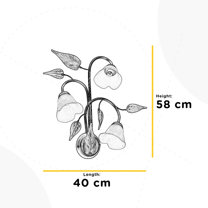ONLI - Iluminação de parede MIRANDA 3xE14/6W/230V