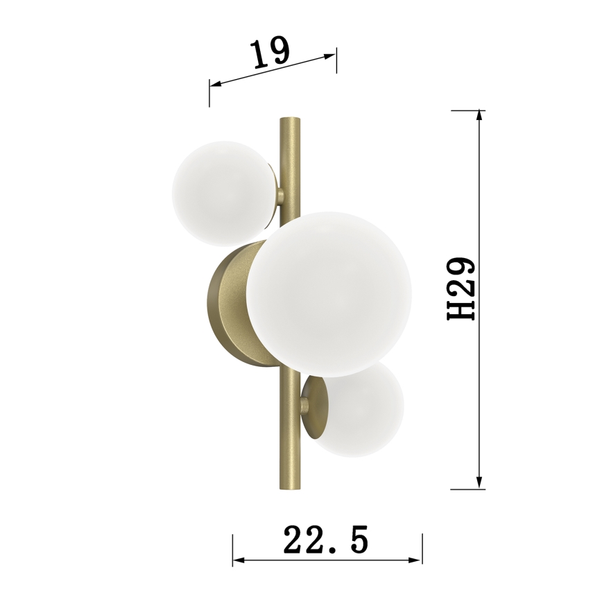 ONLI - Iluminação de parede PALOMA 3xG9/10W/230V dourado