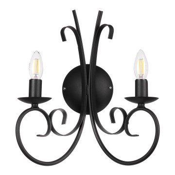 ONLI - Iluminação de parede POMPEI 2xE14/6W/230V preto