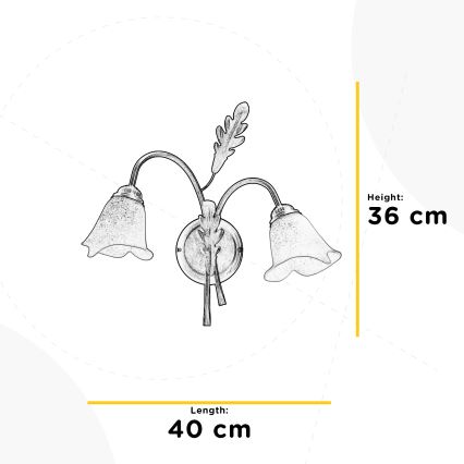 ONLI - Iluminação de parede QUERCIA 2xE14/6W/230V
