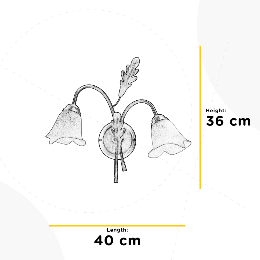 ONLI - Iluminação de parede QUERCIA 2xE14/6W/230V