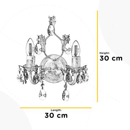 ONLI - Iluminação de parede TERESA 2xE14/6W/230V bronze