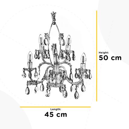 ONLI - Iluminação de parede TERESA 5xE14/6W/230V branco