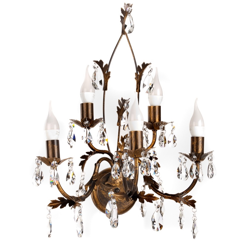 ONLI - Iluminação de parede TERESA 5xE14/6W/230V bronze
