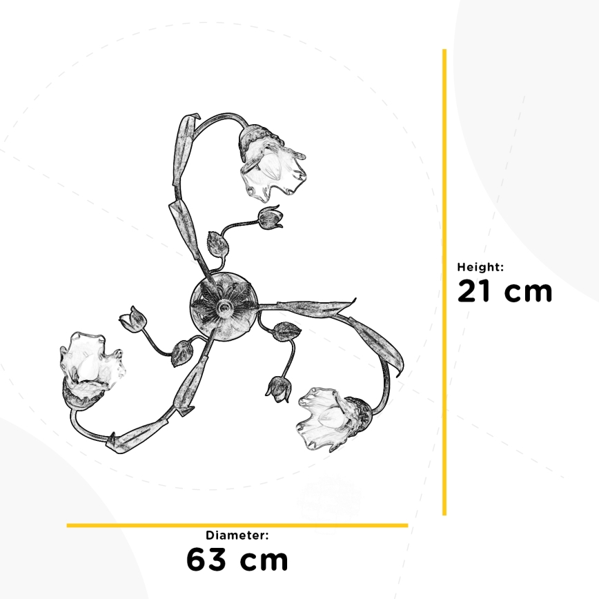 ONLI - Iluminação de teto ARIANNA 3xE14/6W/230V