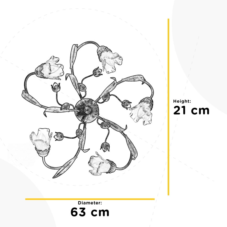 ONLI - Iluminação de teto ARIANNA 5xE14/6W/230V
