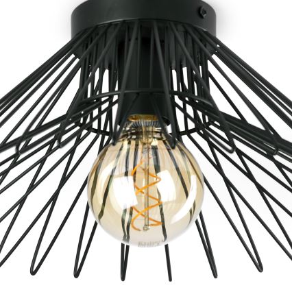 ONLI - Iluminação de teto DUCCIO 1xE27/22W/230V diâmetro 40 cm preto