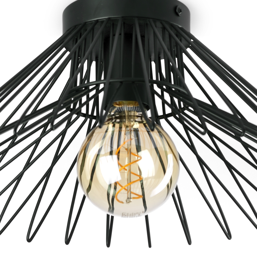 ONLI - Iluminação de teto DUCCIO 1xE27/22W/230V diâmetro 40 cm preto