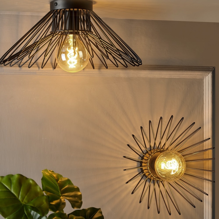 ONLI - Iluminação de teto DUCCIO 1xE27/22W/230V diâmetro 40 cm preto
