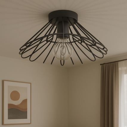 ONLI - Iluminação de teto DUCCIO 1xE27/22W/230V diâmetro 60 cm preto