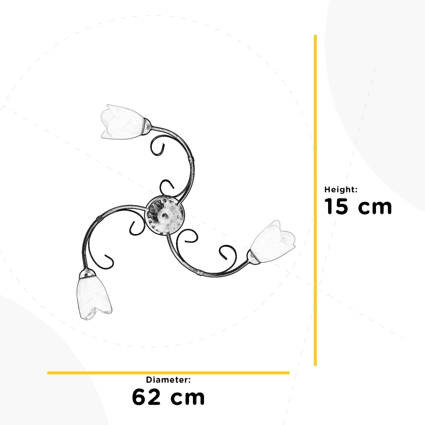 ONLI - Iluminação de teto ODINO 3xE14/6W/230V
