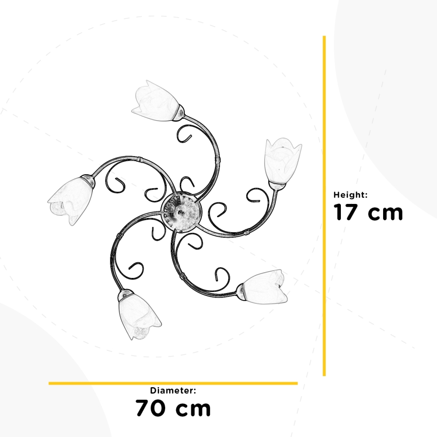 ONLI - Iluminação de teto ODINO 5xE14/6W/230V
