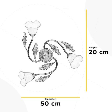 ONLI - Iluminação de teto QUERCIA 3xE14/6W/230V