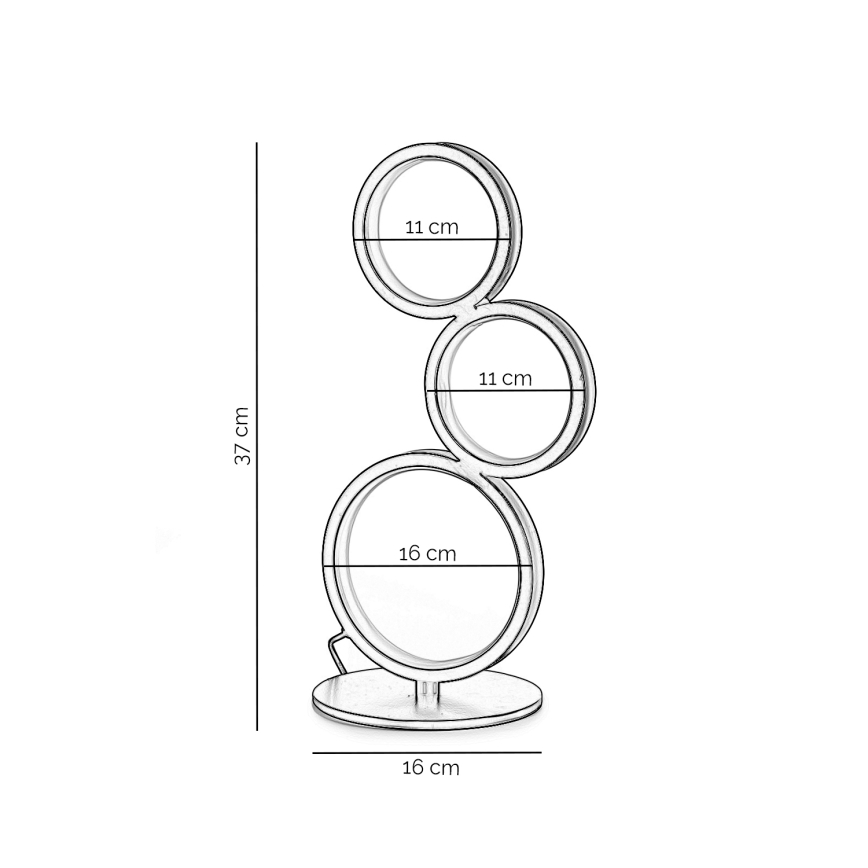 ONLI - LED Candeeiro de mesa RINGS LED/17W/230V 4000K preto