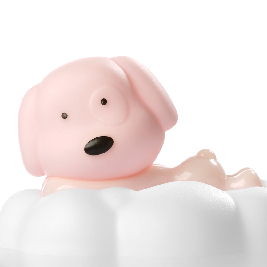 ONLI - Luz noturna infantil LED recarregável NUVOLINA LED/2,5W/5V 300 mAh cão/rosa