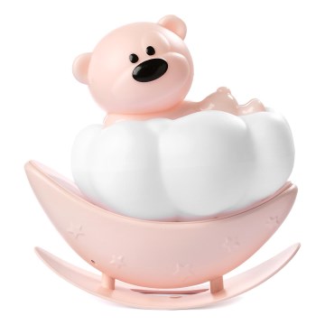 ONLI - LED Luz noturna recarregável infantil NUVOLINA LED/2,5W/5V 300 mAh urso/rosa