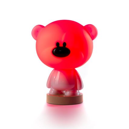 ONLI - LED RGB Candeeiro noturno de criança PUPPIES LED/3W/USB teddy urso 30 cm