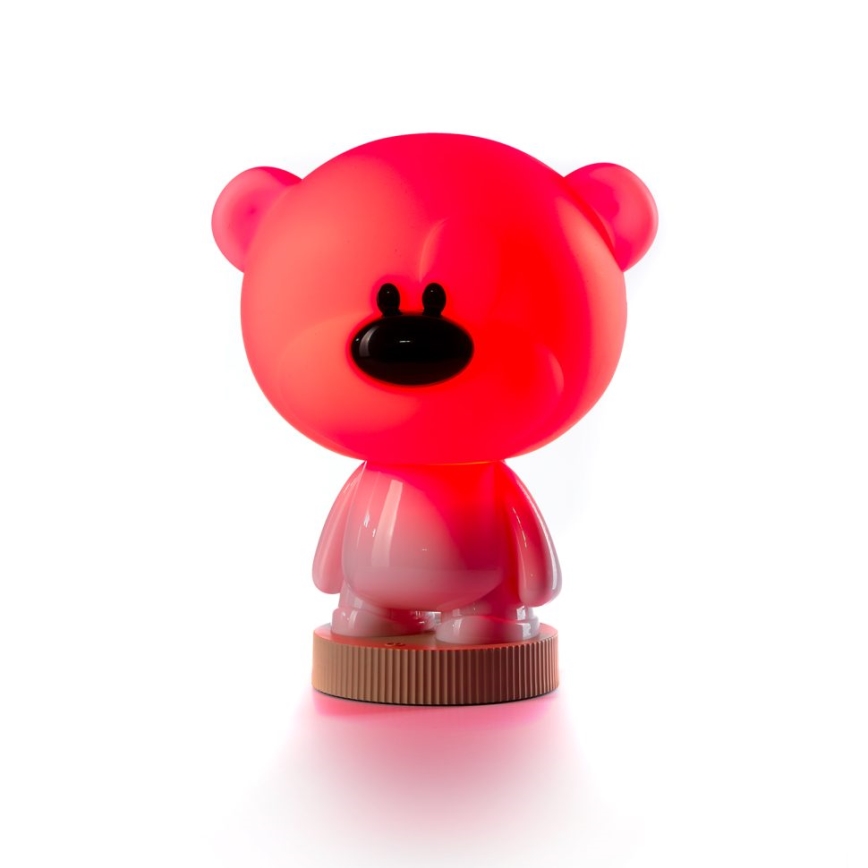 ONLI - LED RGB Candeeiro noturno de criança PUPPIES LED/3W/USB teddy urso 30 cm