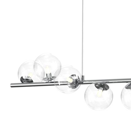 ONLI - Lustre suspenso por cabo KIMBERLY 8xG9/6W/230V, cromo brilhante