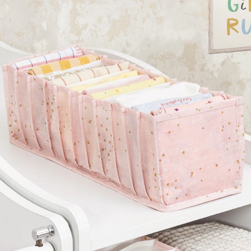Organizador de armário 42x16x13 cm rosa