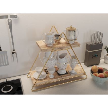Organizador de prateleiras 35x40 cm dourado