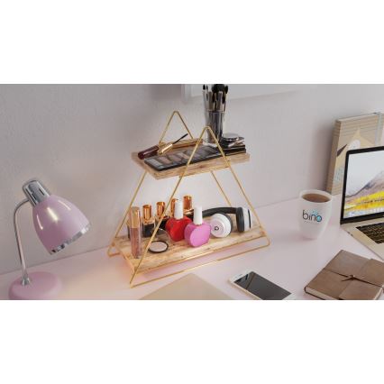 Organizador de prateleiras 35x40 cm dourado