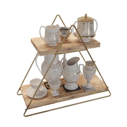 Organizador de prateleiras 35x40 cm dourado