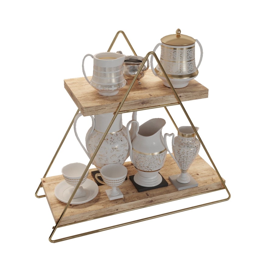 Organizador de prateleiras 35x40 cm dourado