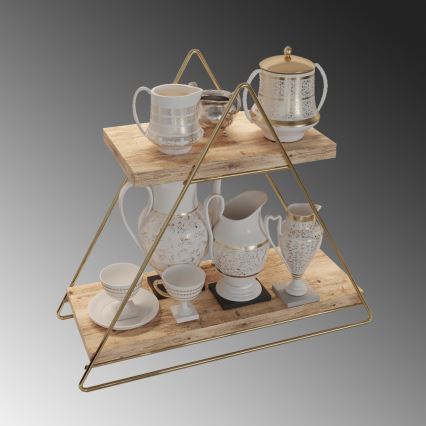Organizador de prateleiras 35x40 cm dourado