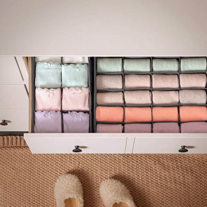 Organizador de roupa para gaveta GRANT cinzento