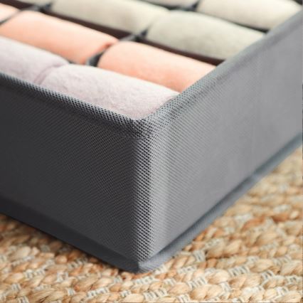 Organizador de roupa para gaveta GRANT cinzento