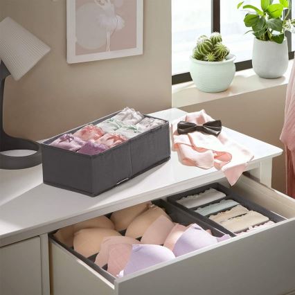 Organizador de roupa para gaveta GRANT cinzento