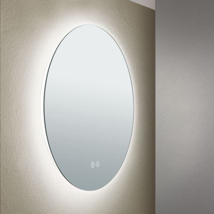 Espelho de parede LED para casa de banho com retroiluminação FOCUS LED/18W/230V 3000/4200/6000K d. 45 cm IP44