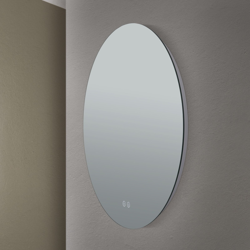Espelho de parede para casa de banho com aquecimento LED e iluminação integrada FOCUS LED/25W/230V 3000/4200/6000K diâmetro 60 cm IP44