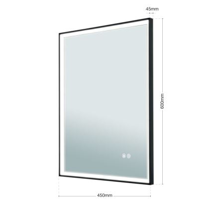 Espelho de parede LED para casa de banho com retroiluminação FRAME LED/48W/230V 3000/4000/6000K 60x45 cm IP44