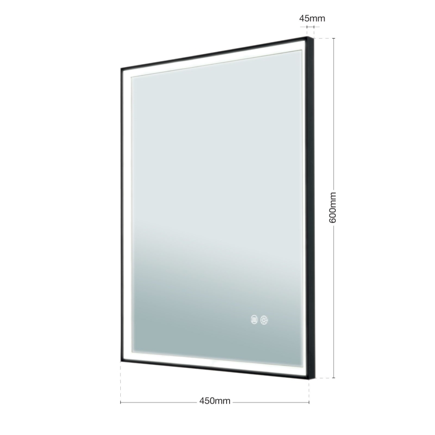 Espelho de parede LED para casa de banho com retroiluminação FRAME LED/48W/230V 3000/4000/6000K 60x45 cm IP44