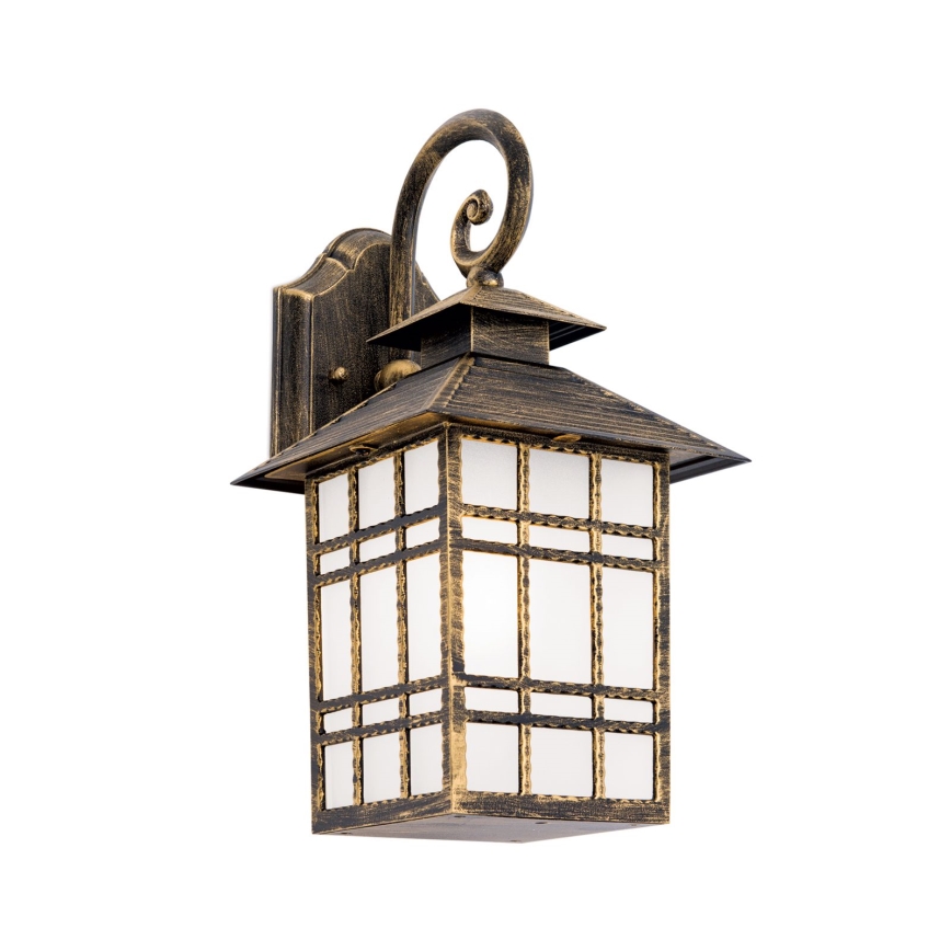Candeeiro de parede exterior KIKO 1xE27/11W/230V IP44 bronze/pátina