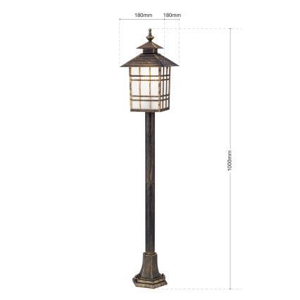 Candeeiro exterior KIKO 1xE27/11W/230V IP44 bronze/pátina