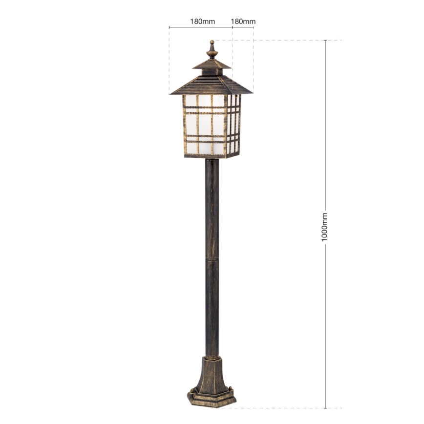 Candeeiro exterior KIKO 1xE27/11W/230V IP44 bronze/pátina