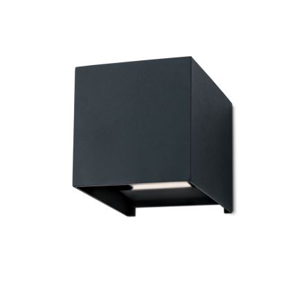 Iluminação de parede exterior LED CUBE 2xLED/3W/230V IP54 antracite